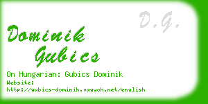 dominik gubics business card